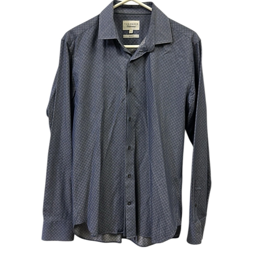 Ted Baker Endurance Slim Fit Cotton Button Down Long Sleeve Shirt 15.5 Neck